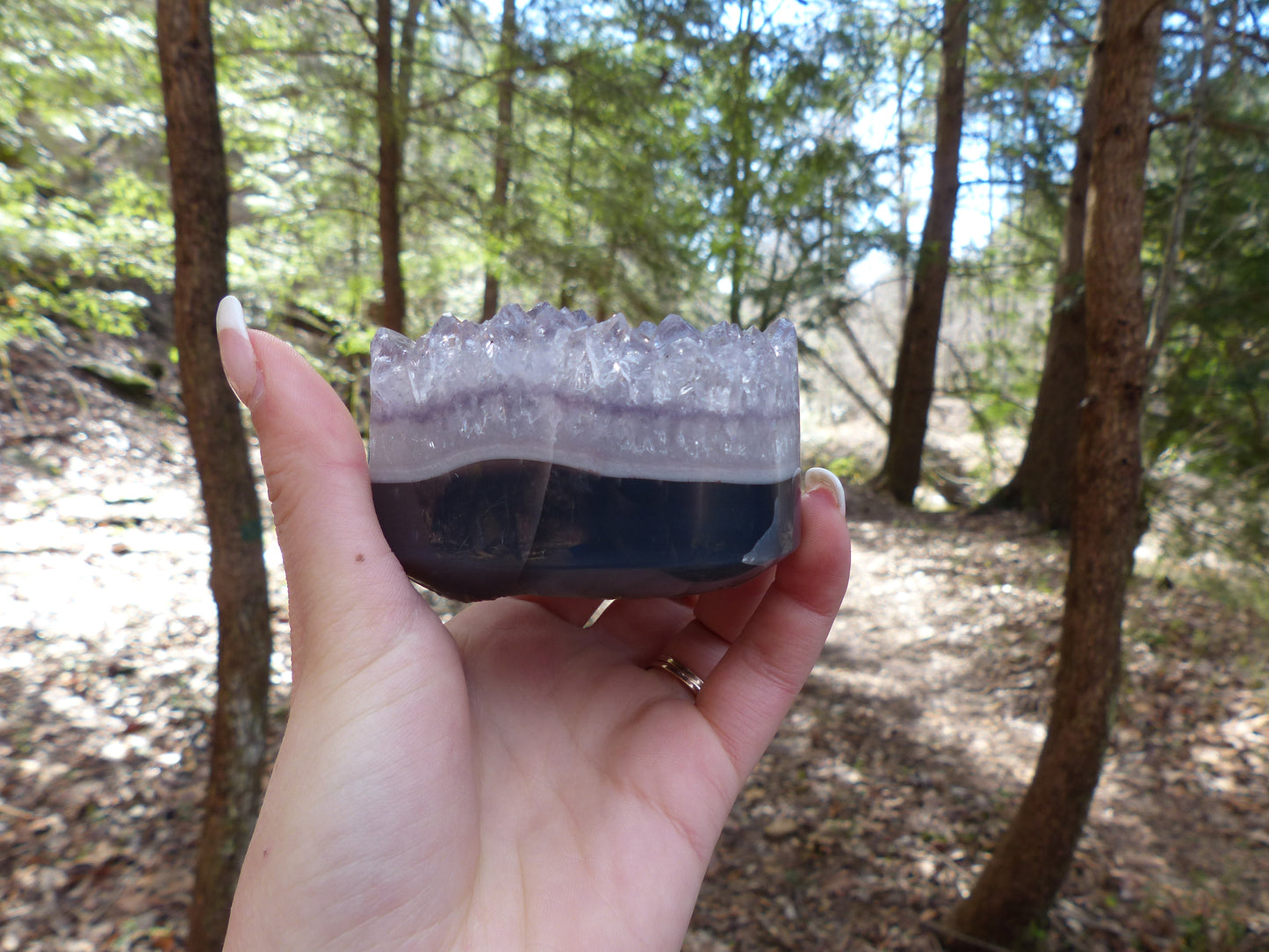 Amethyst Geode & Agate Heart (#2) - Simply Affinity