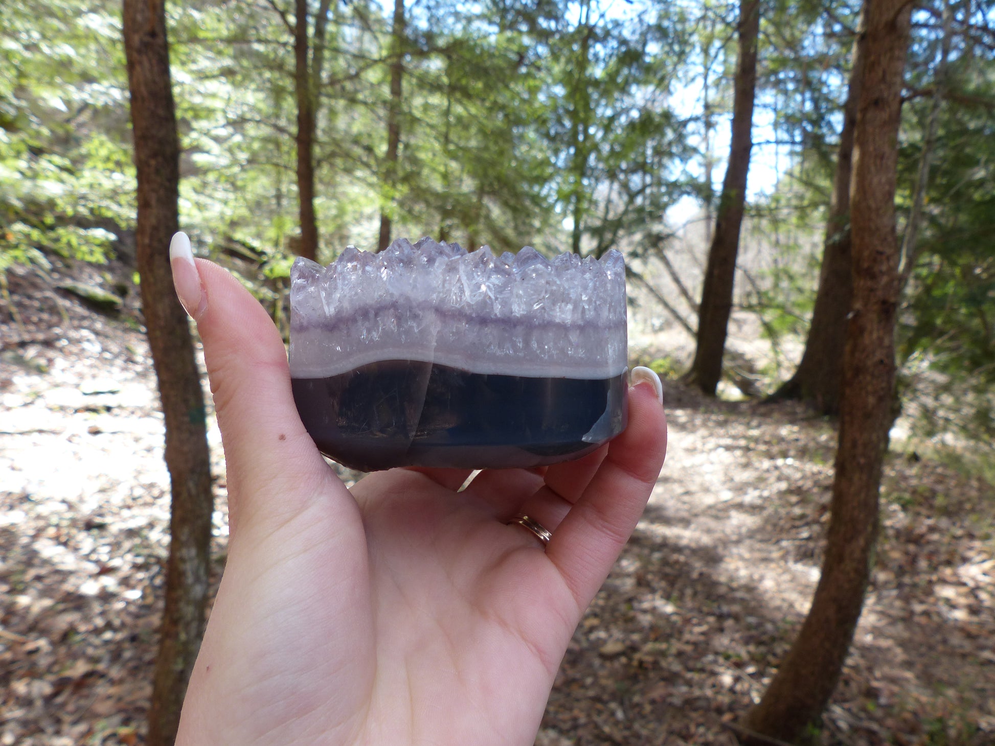 Amethyst Geode & Agate Heart (#2) - Simply Affinity