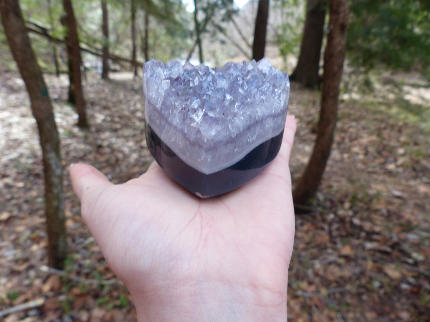 Amethyst Geode & Agate Heart (#2) - Simply Affinity