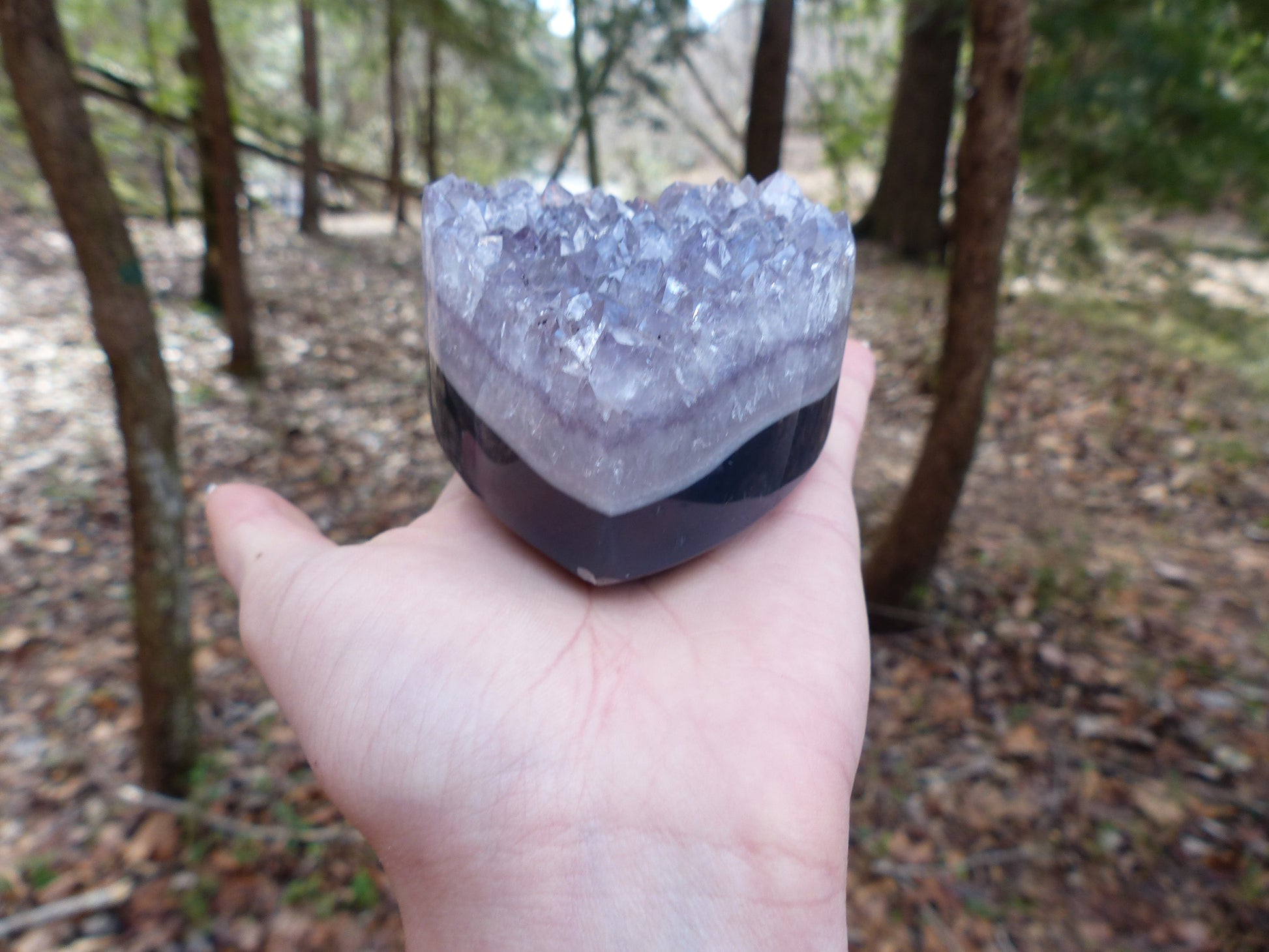 Amethyst Geode & Agate Heart (#2) - Simply Affinity
