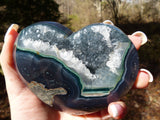 Quartz Geode & Blue Agate Heart (#5) - Simply Affinity