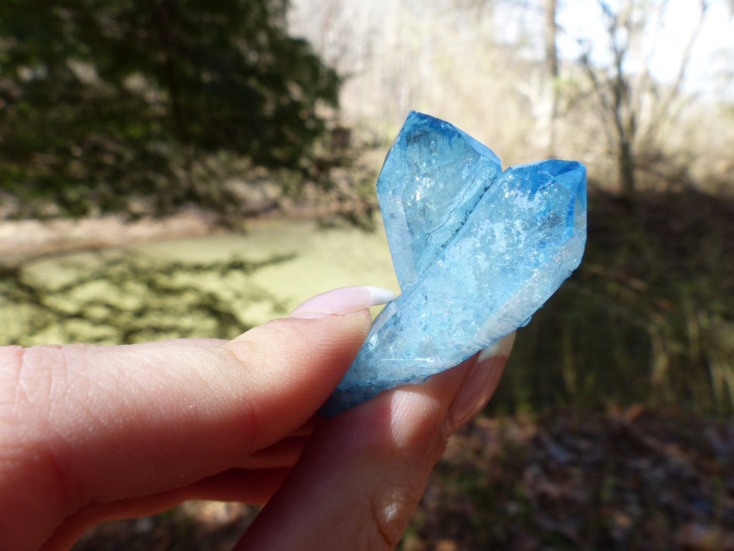 Arkansas Aqua Aura Quartz Point (#3) - Simply Affinity