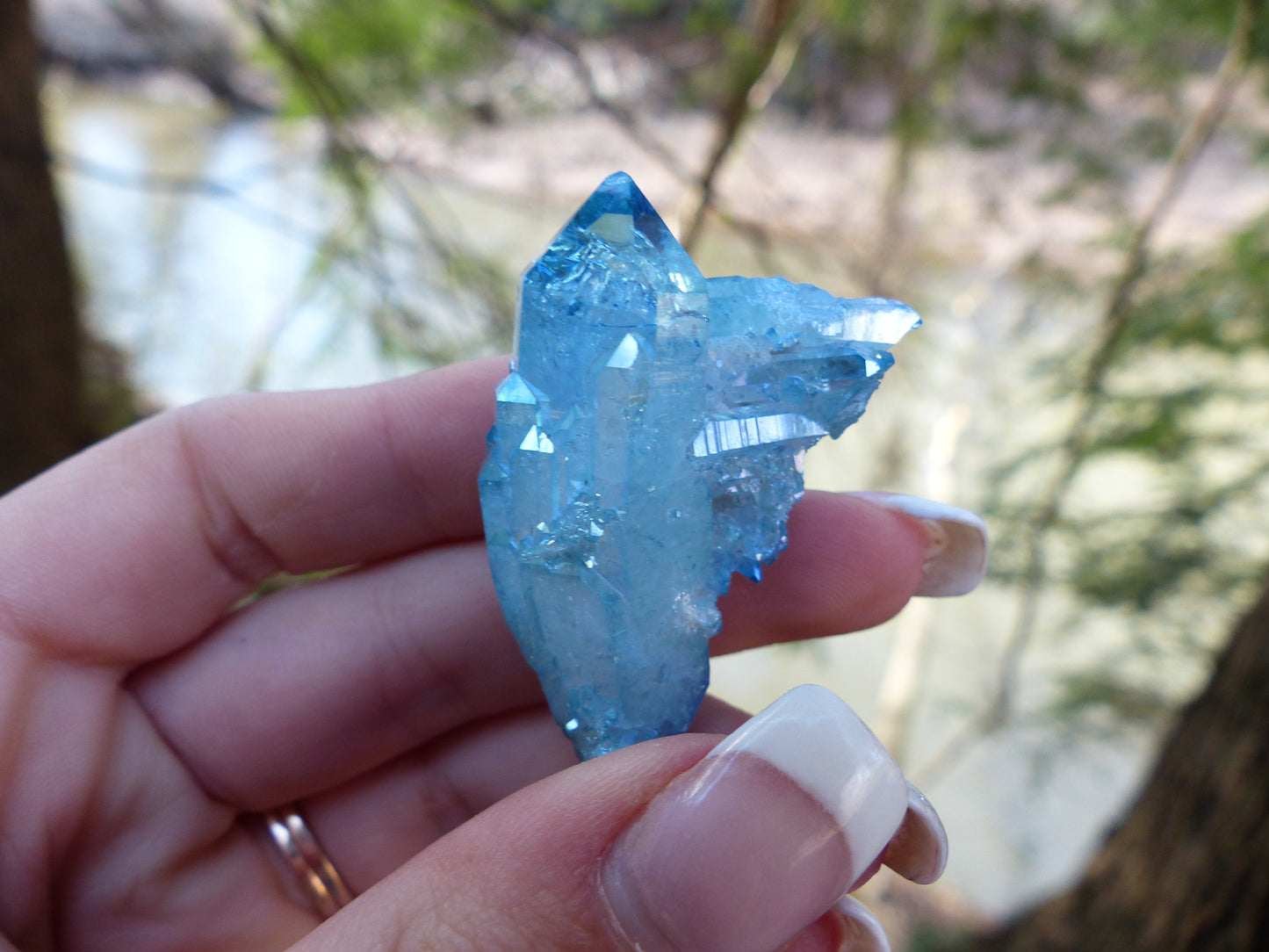 Arkansas Aqua Aura Quartz Point (#2) - Simply Affinity