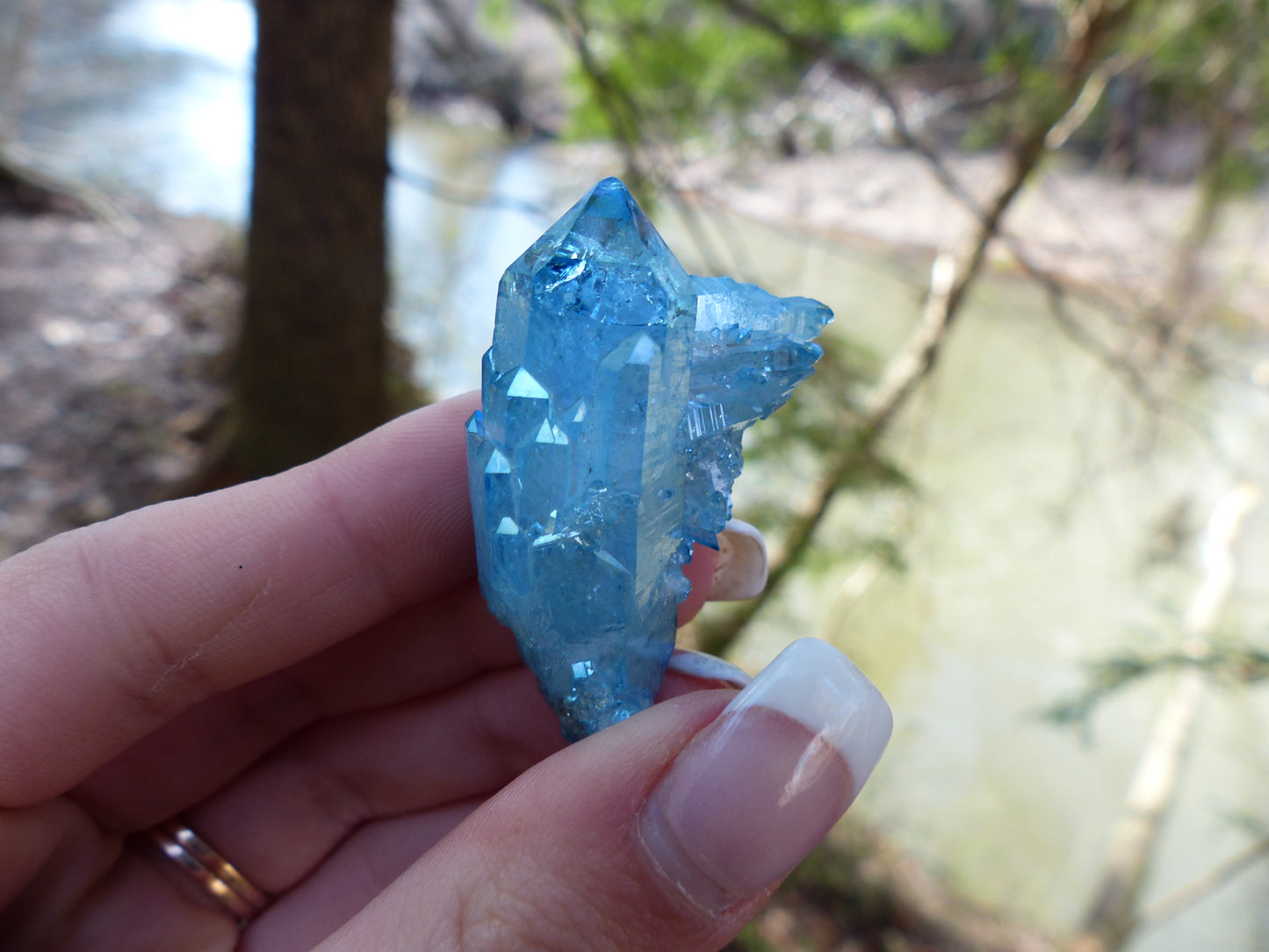 Arkansas Aqua Aura Quartz Point (#2) - Simply Affinity