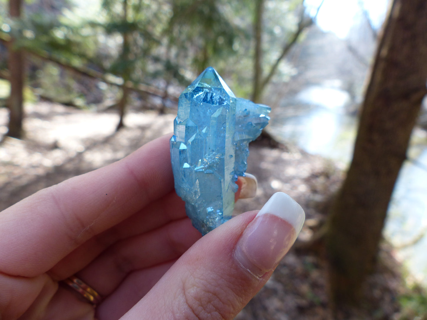 Arkansas Aqua Aura Quartz Point (#2) - Simply Affinity