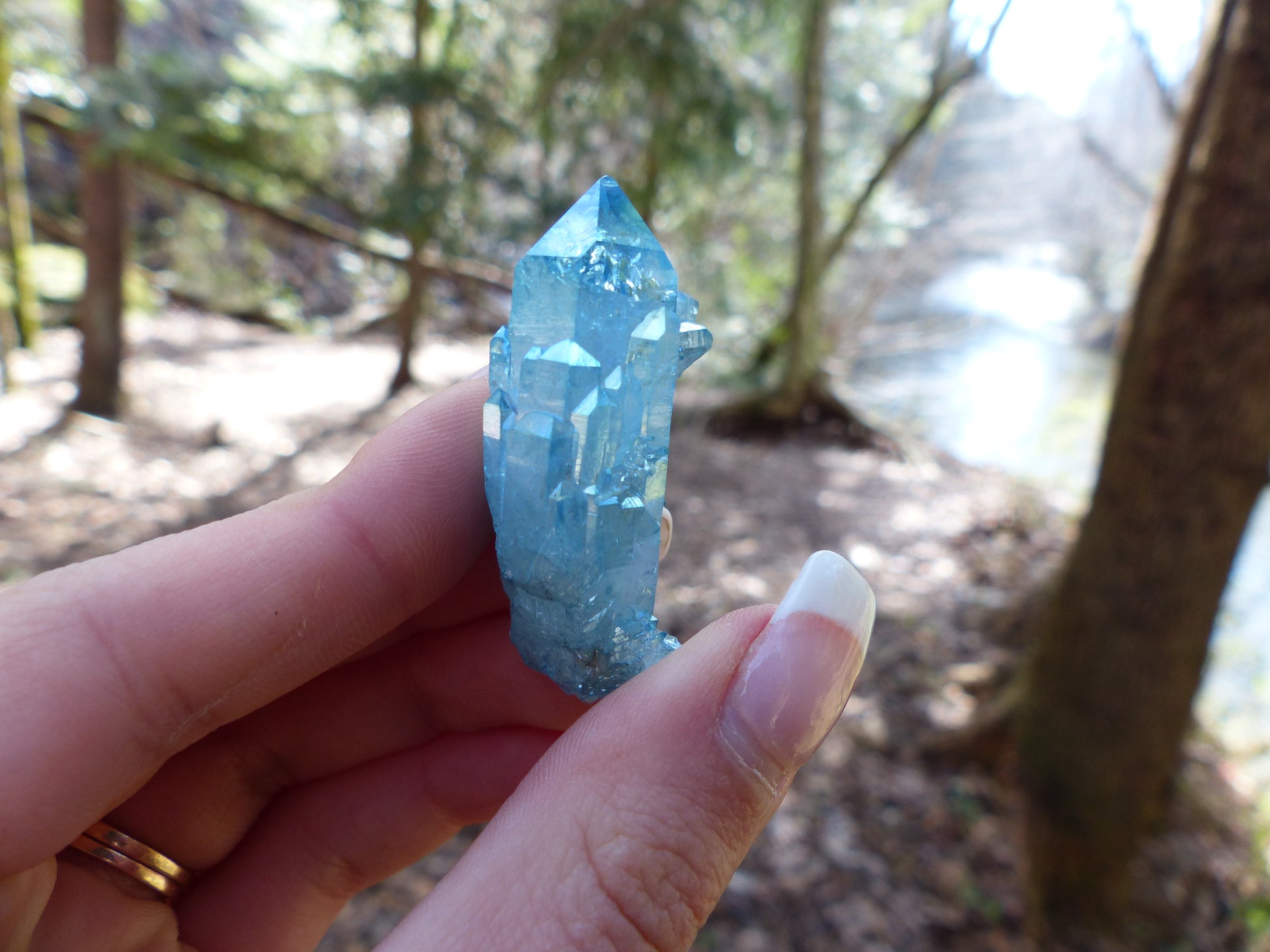 Arkansas Aqua Aura Quartz Point (#2) - Simply Affinity