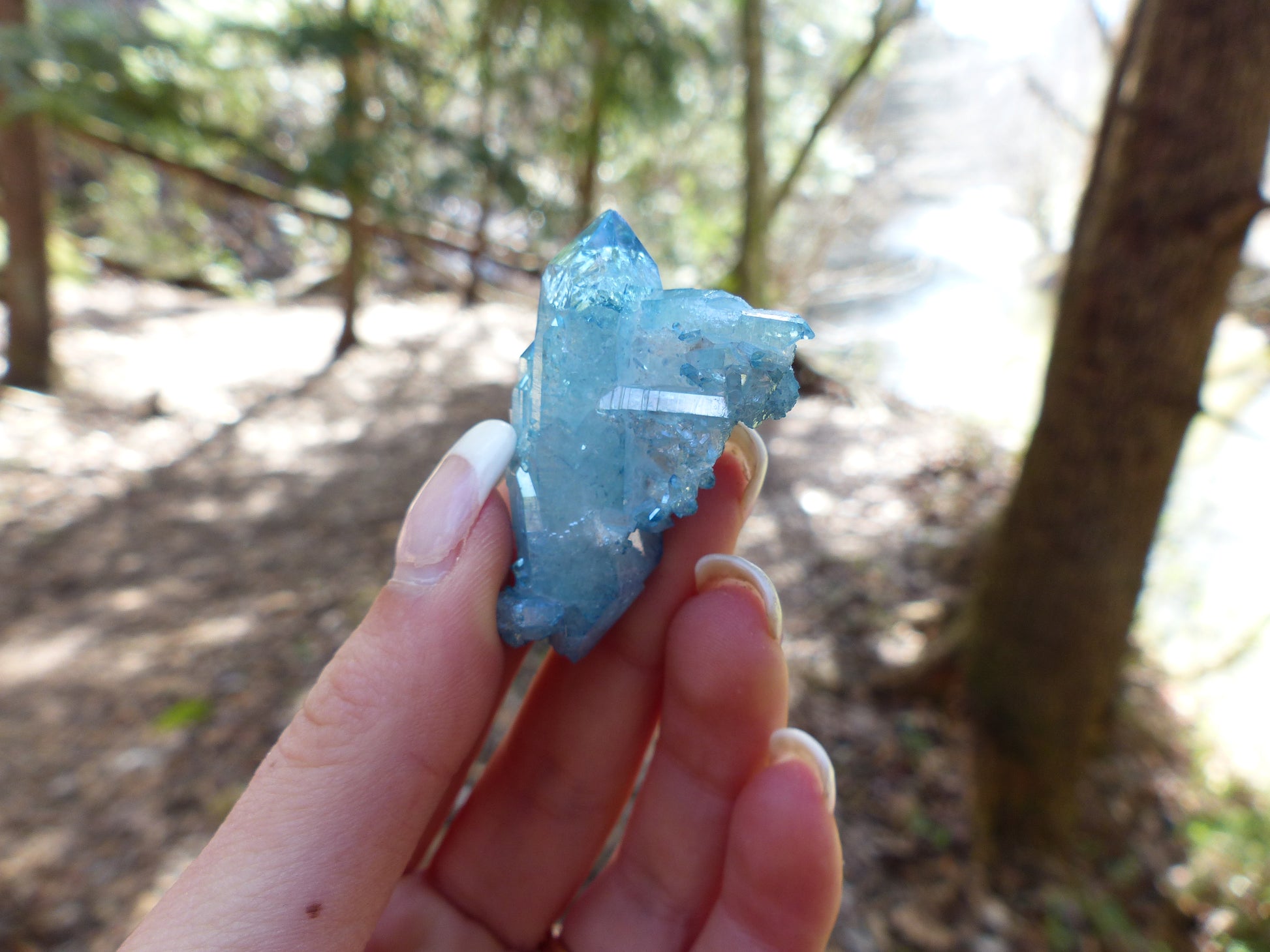 Arkansas Aqua Aura Quartz Point (#2) - Simply Affinity