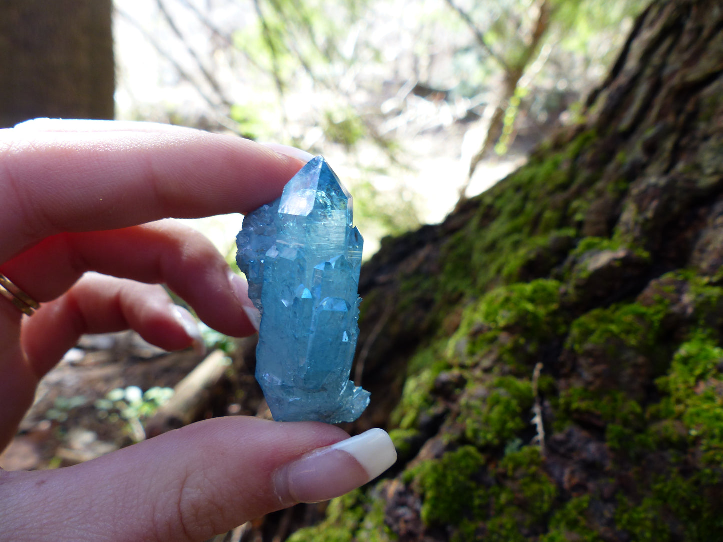 Arkansas Aqua Aura Quartz Point (#2) - Simply Affinity