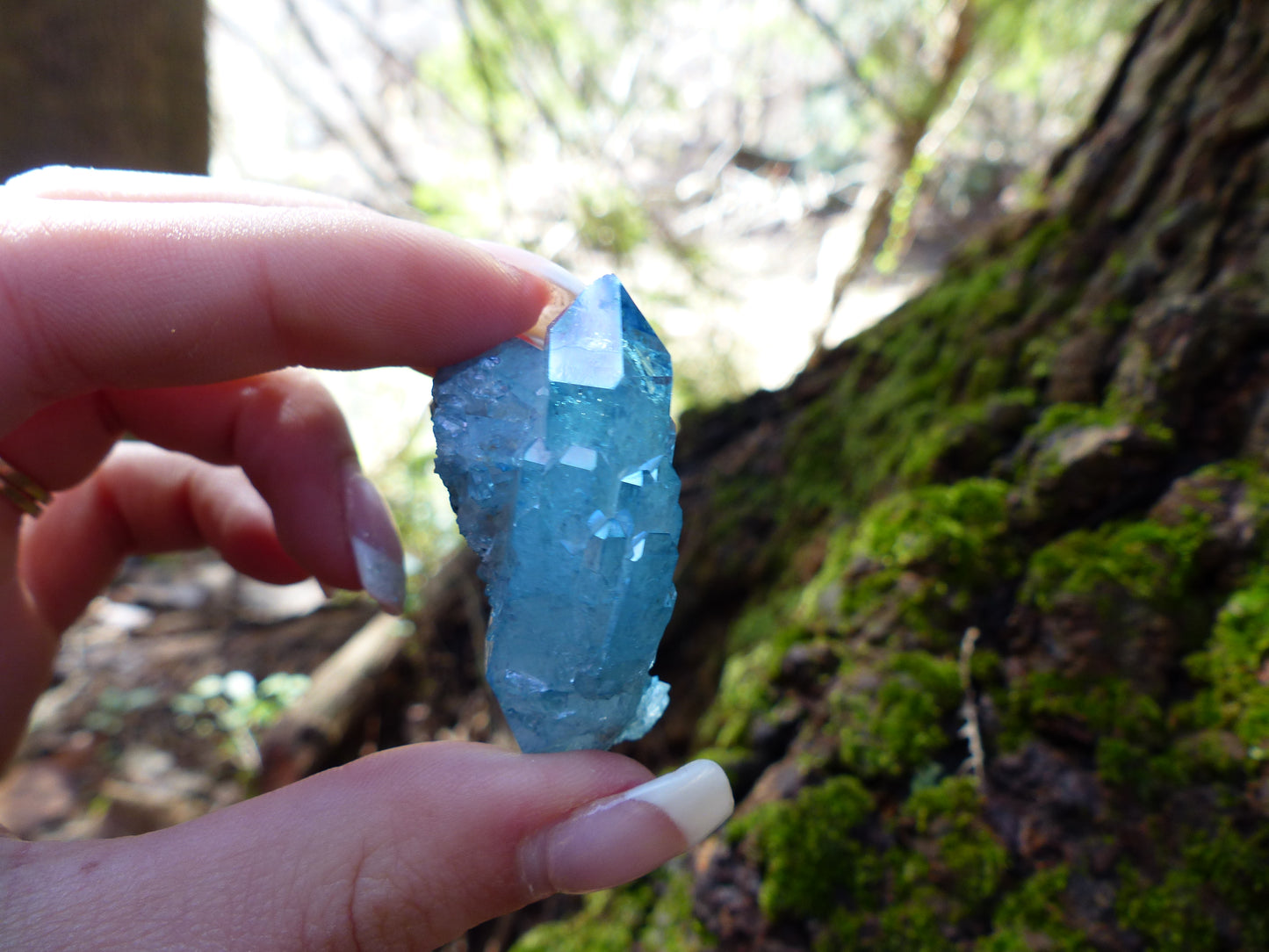 Arkansas Aqua Aura Quartz Point (#2) - Simply Affinity