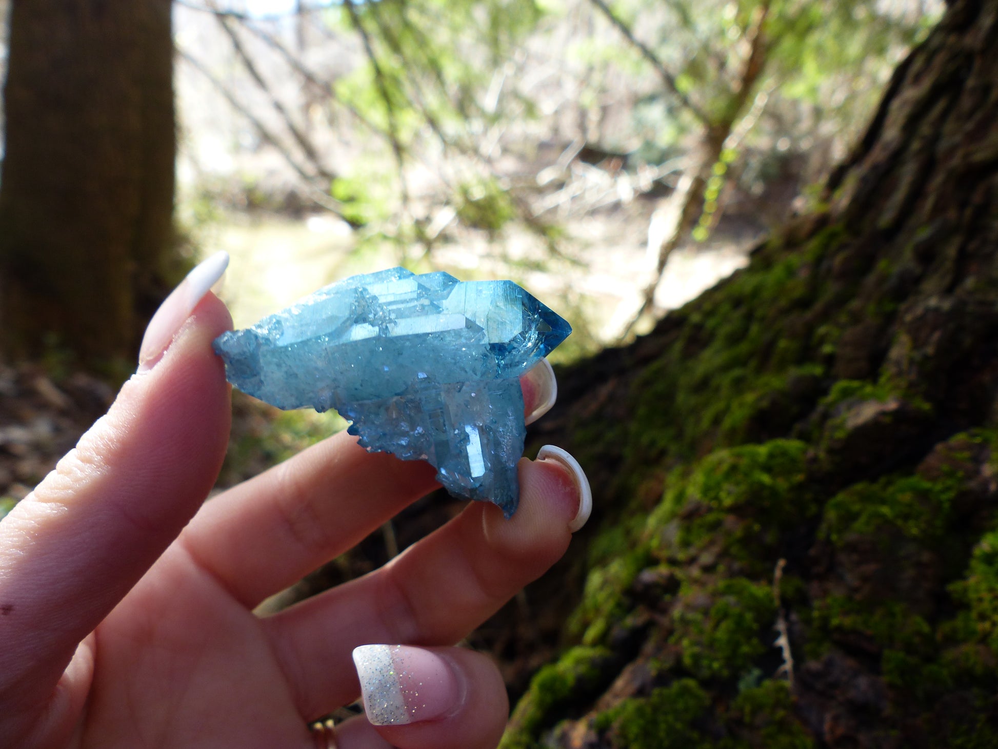 Arkansas Aqua Aura Quartz Point (#2) - Simply Affinity