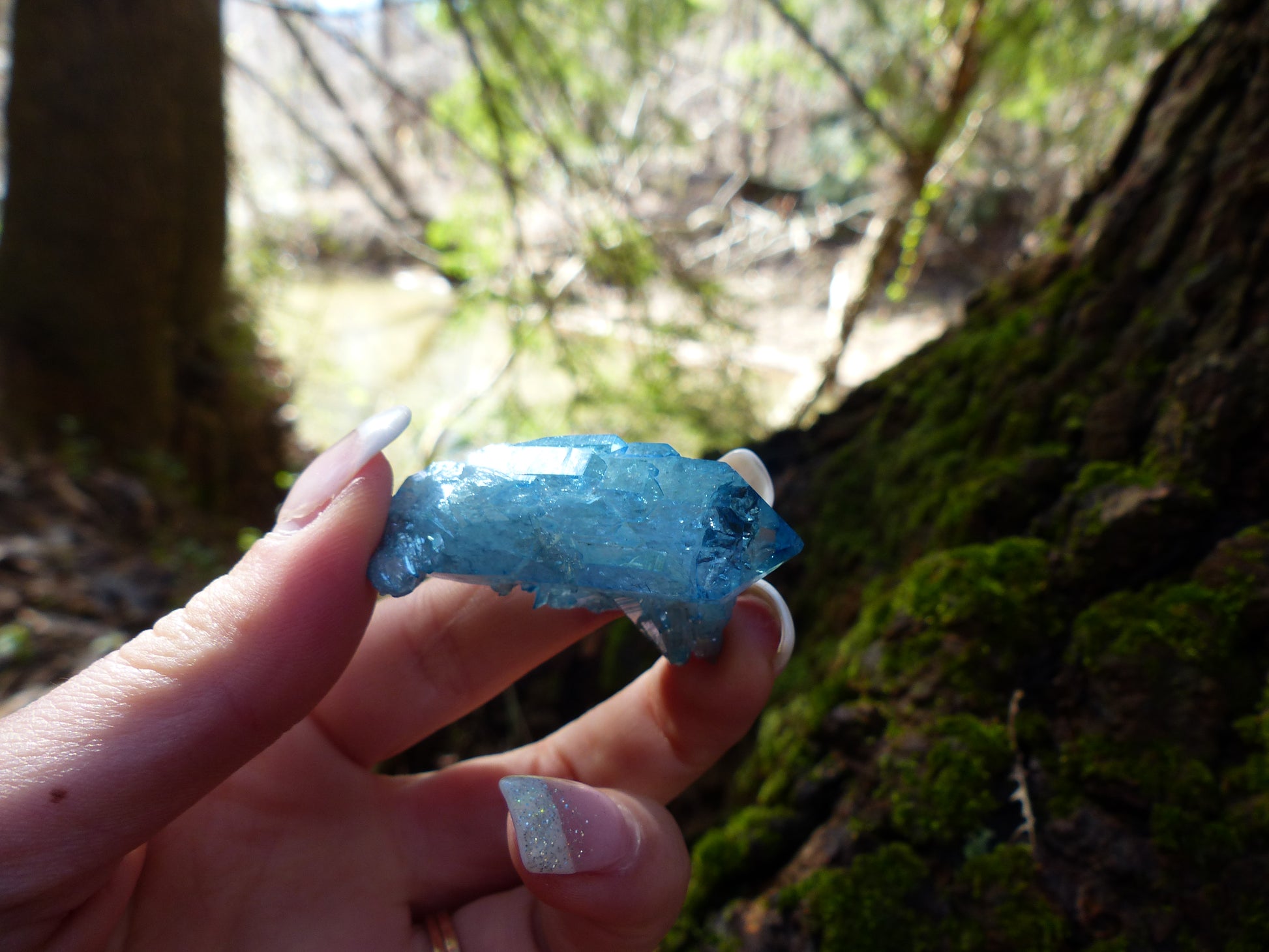 Arkansas Aqua Aura Quartz Point (#2) - Simply Affinity