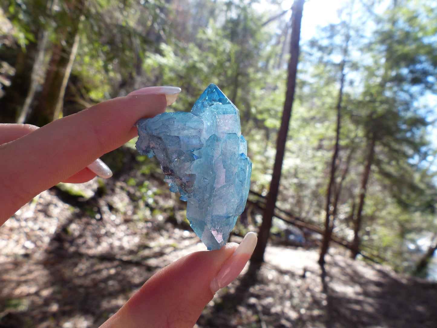 Arkansas Aqua Aura Quartz Point (#2) - Simply Affinity