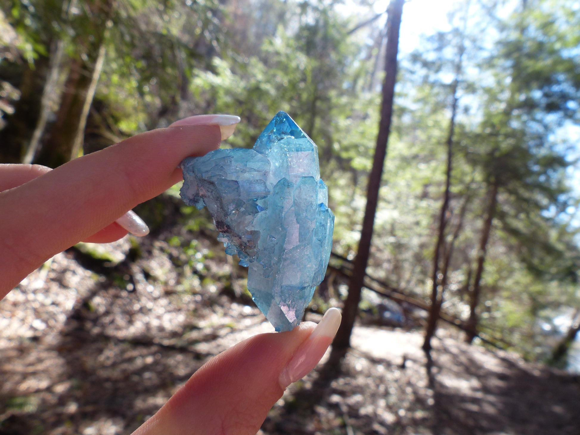Arkansas Aqua Aura Quartz Point (#2) - Simply Affinity