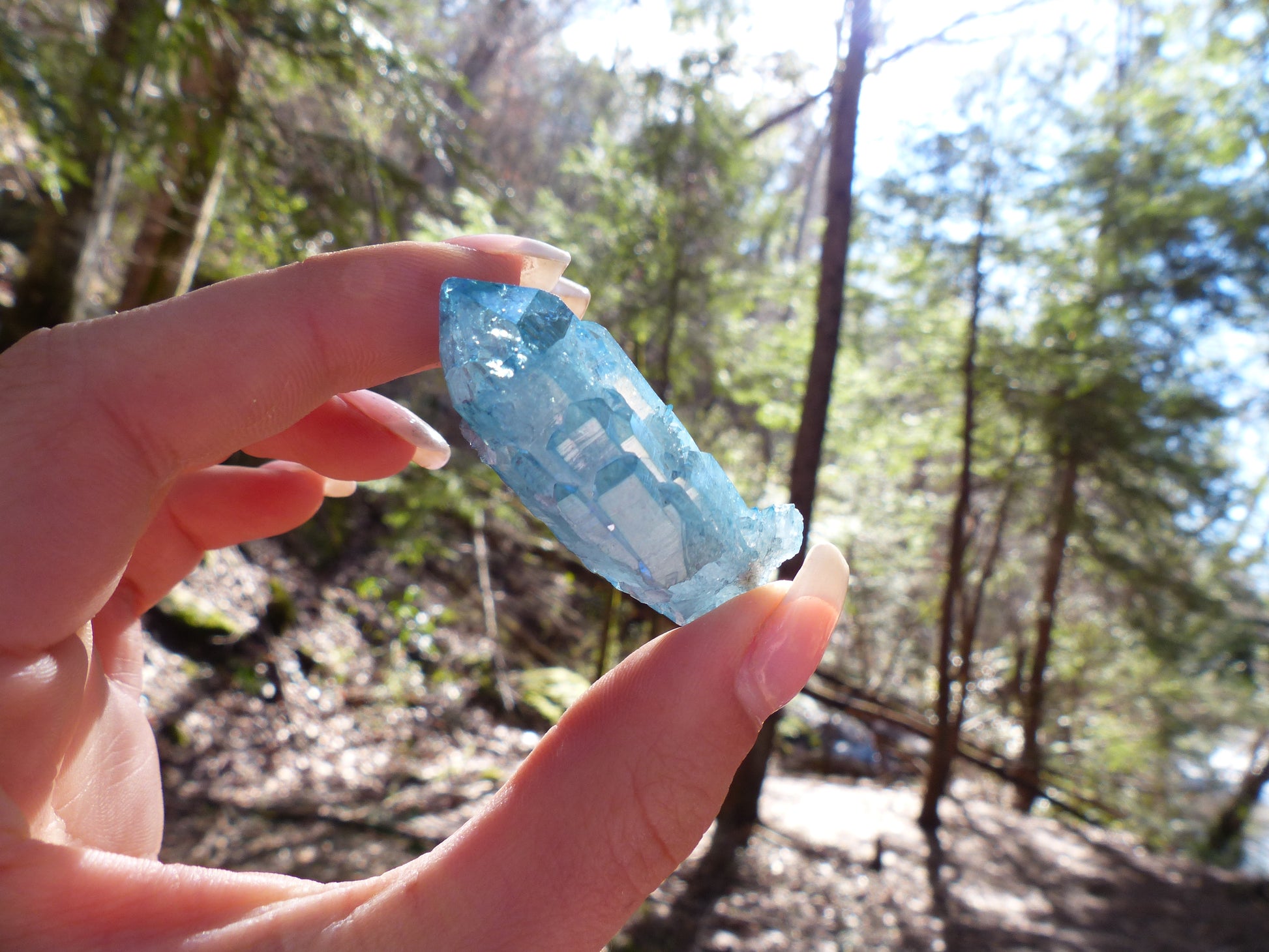 Arkansas Aqua Aura Quartz Point (#2) - Simply Affinity