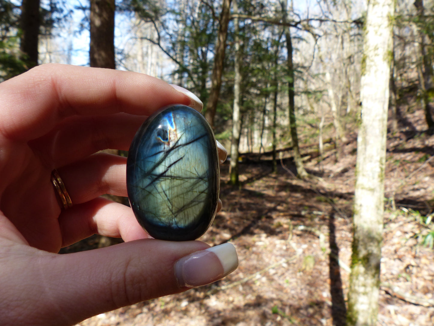 Labradorite Palm Stone (#77)
