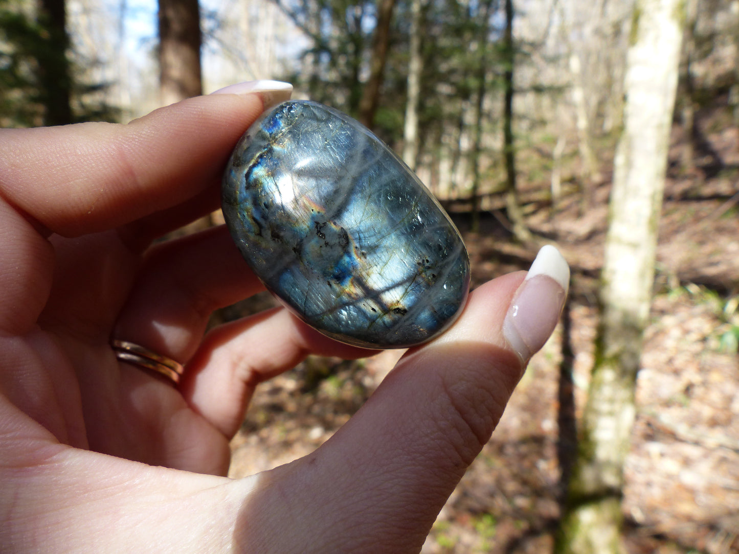 Labradorite Palm Stone (#77)
