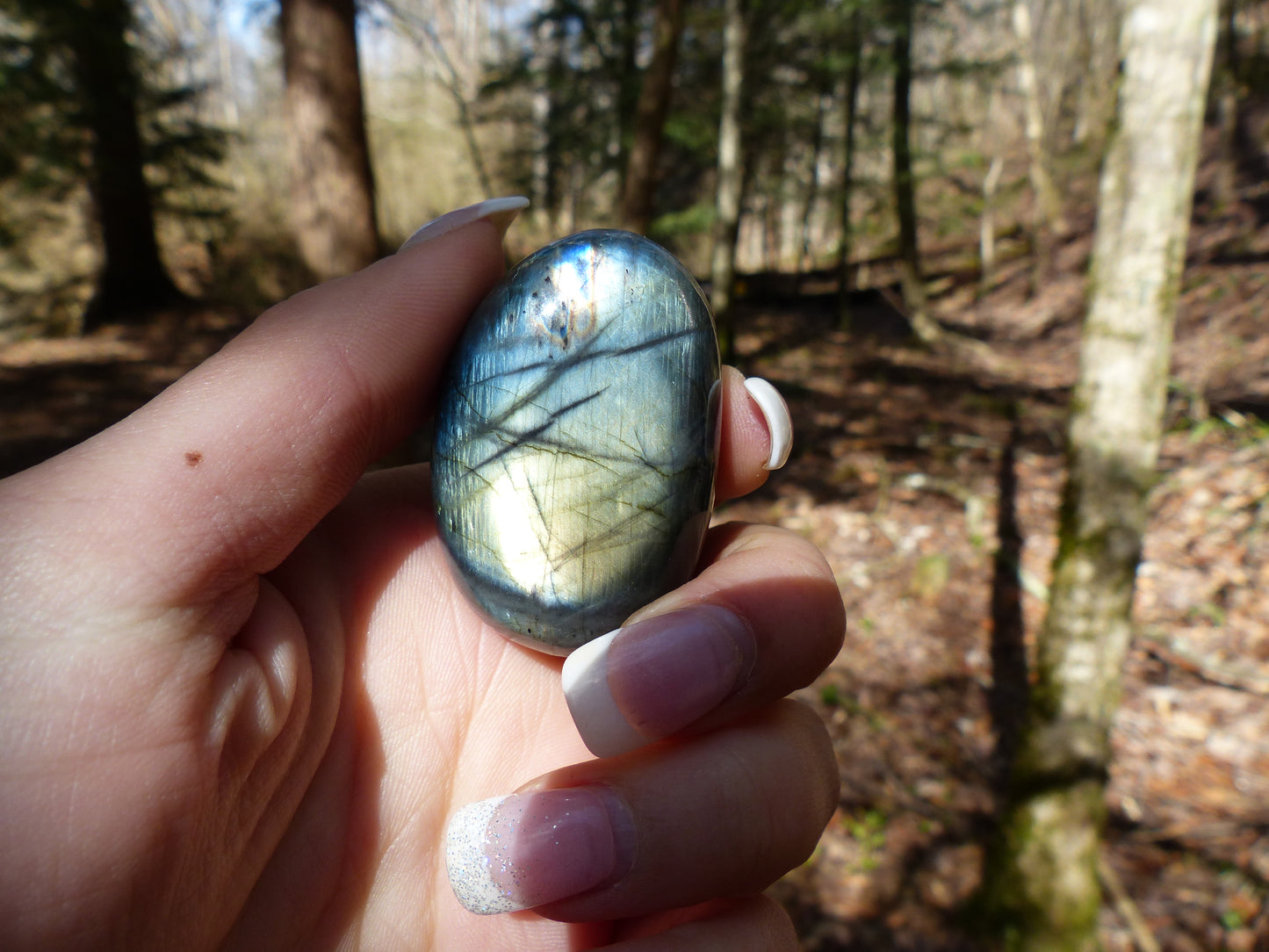 Labradorite Palm Stone (#77)
