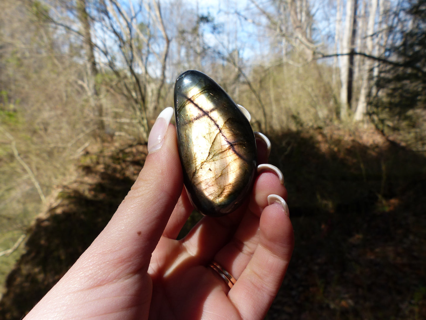 Labradorite Palm Stone (#76)
