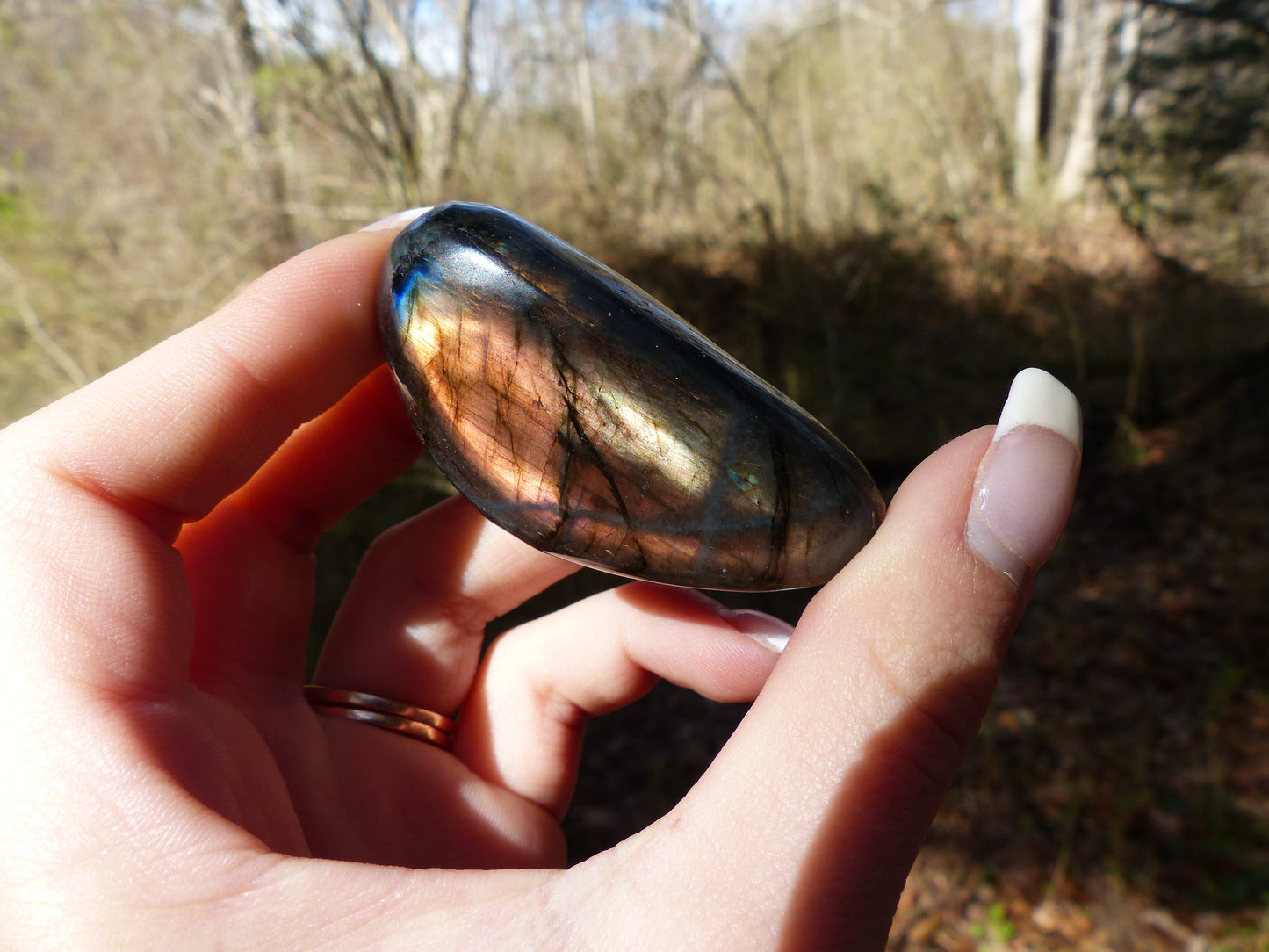 Labradorite Palm Stone (#76)