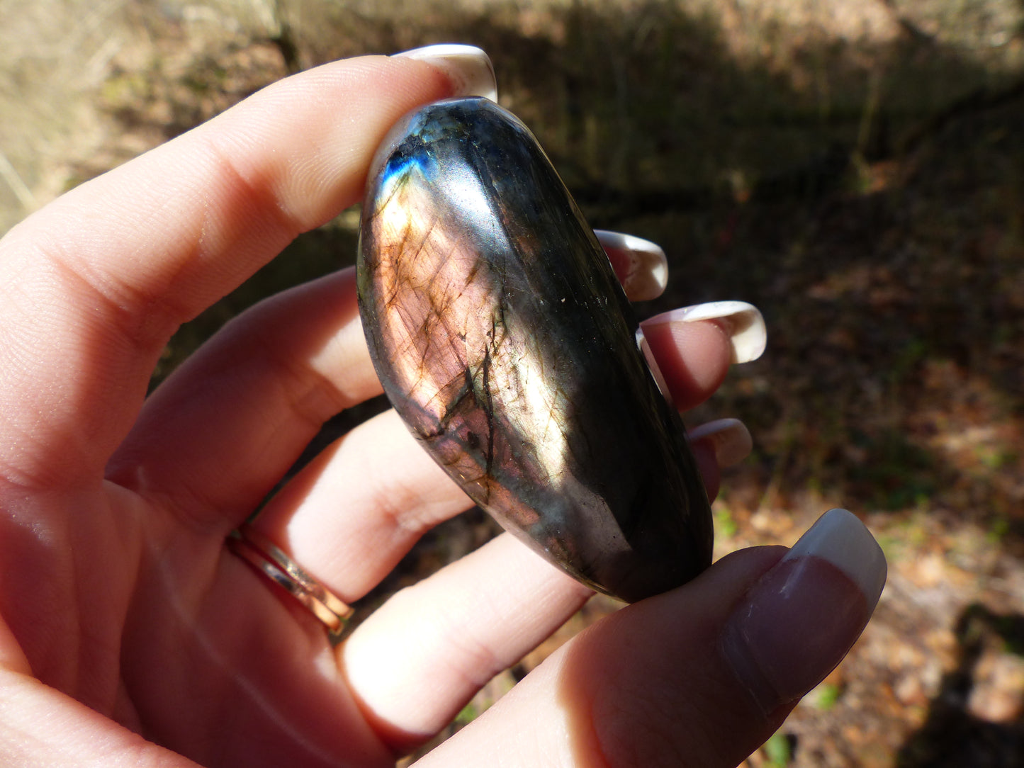 Labradorite Palm Stone (#76)