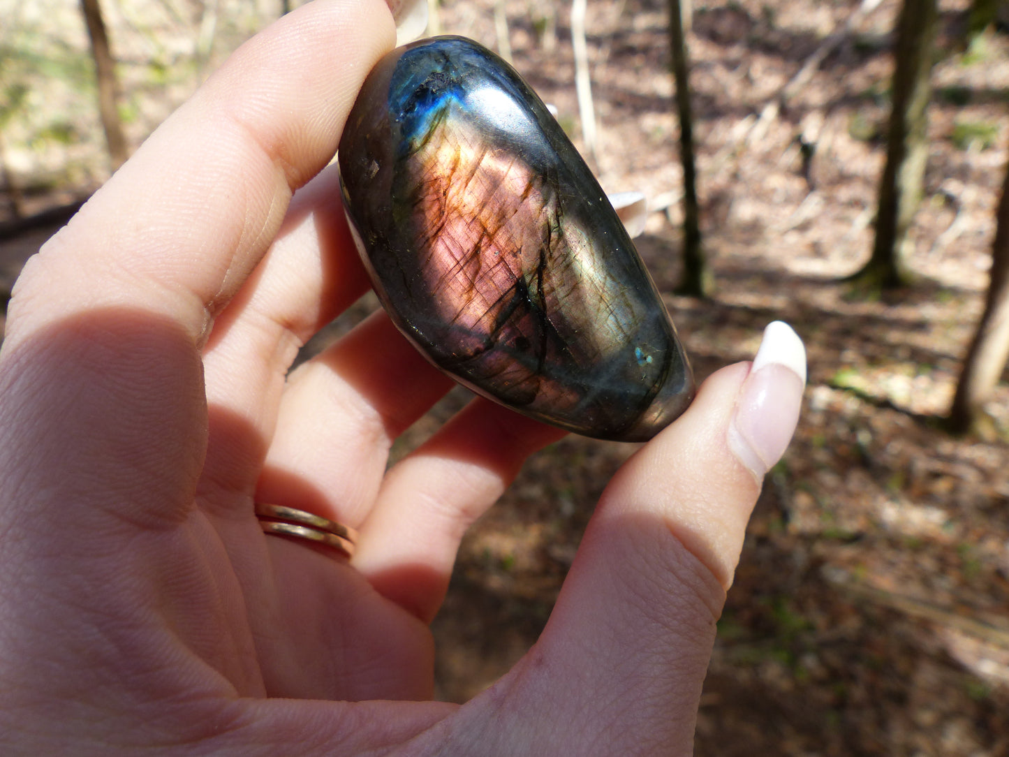 Labradorite Palm Stone (#76)