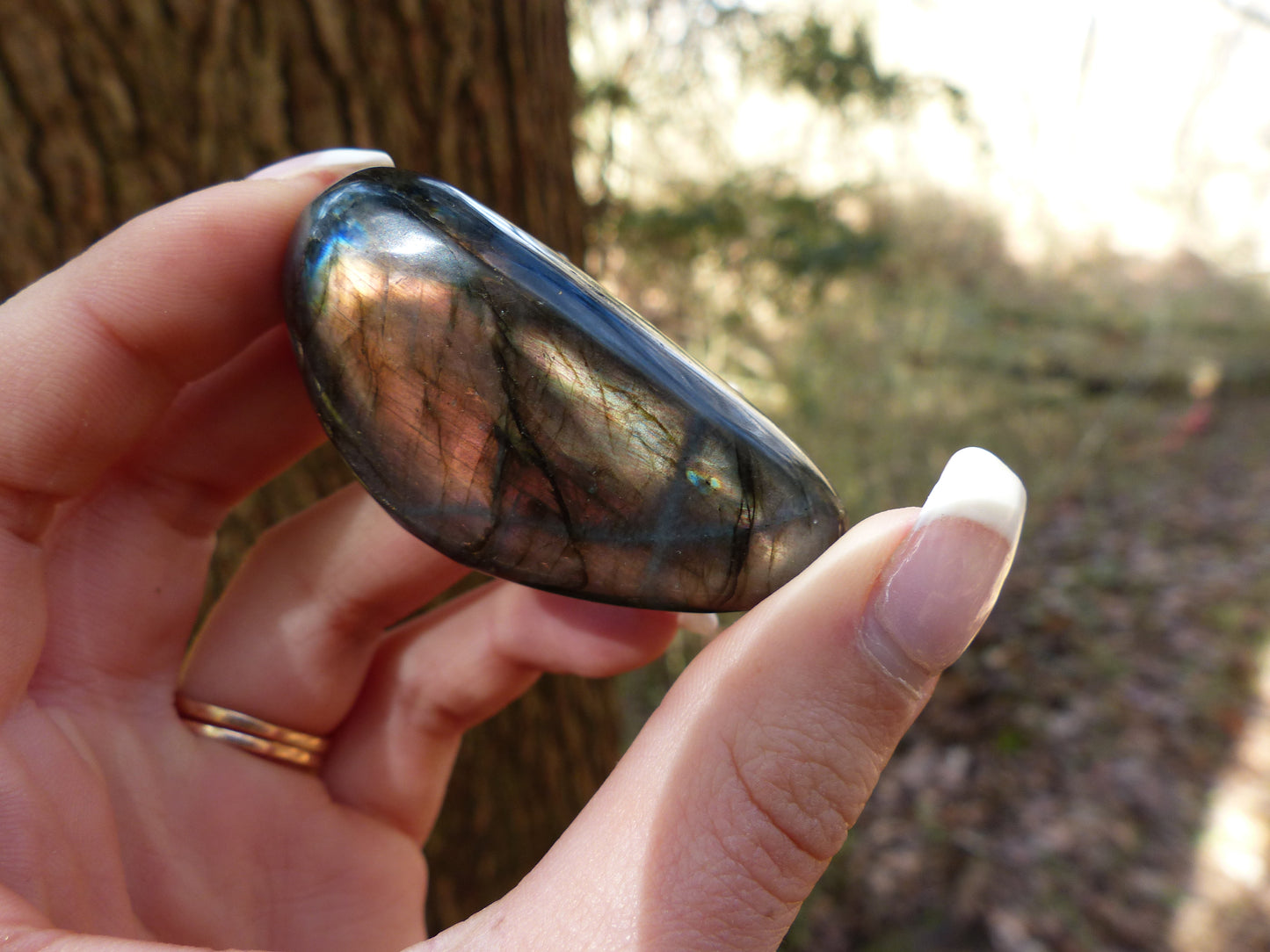 Labradorite Palm Stone (#76)