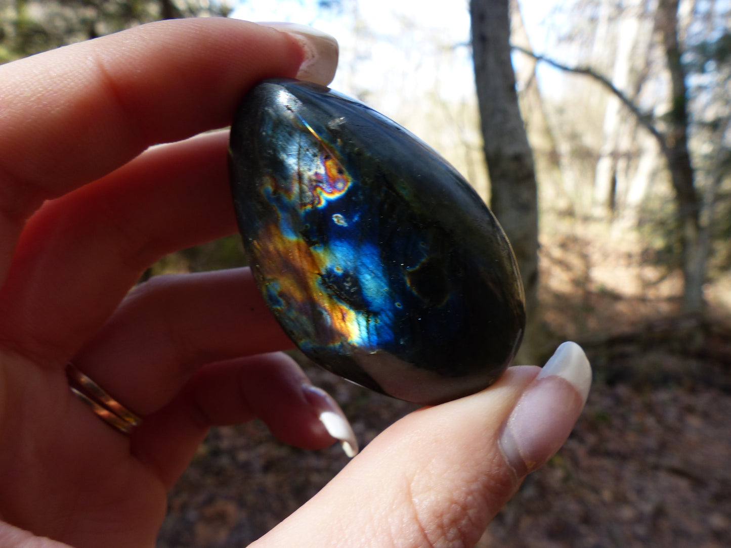 Labradorite Palm Stone (#72)