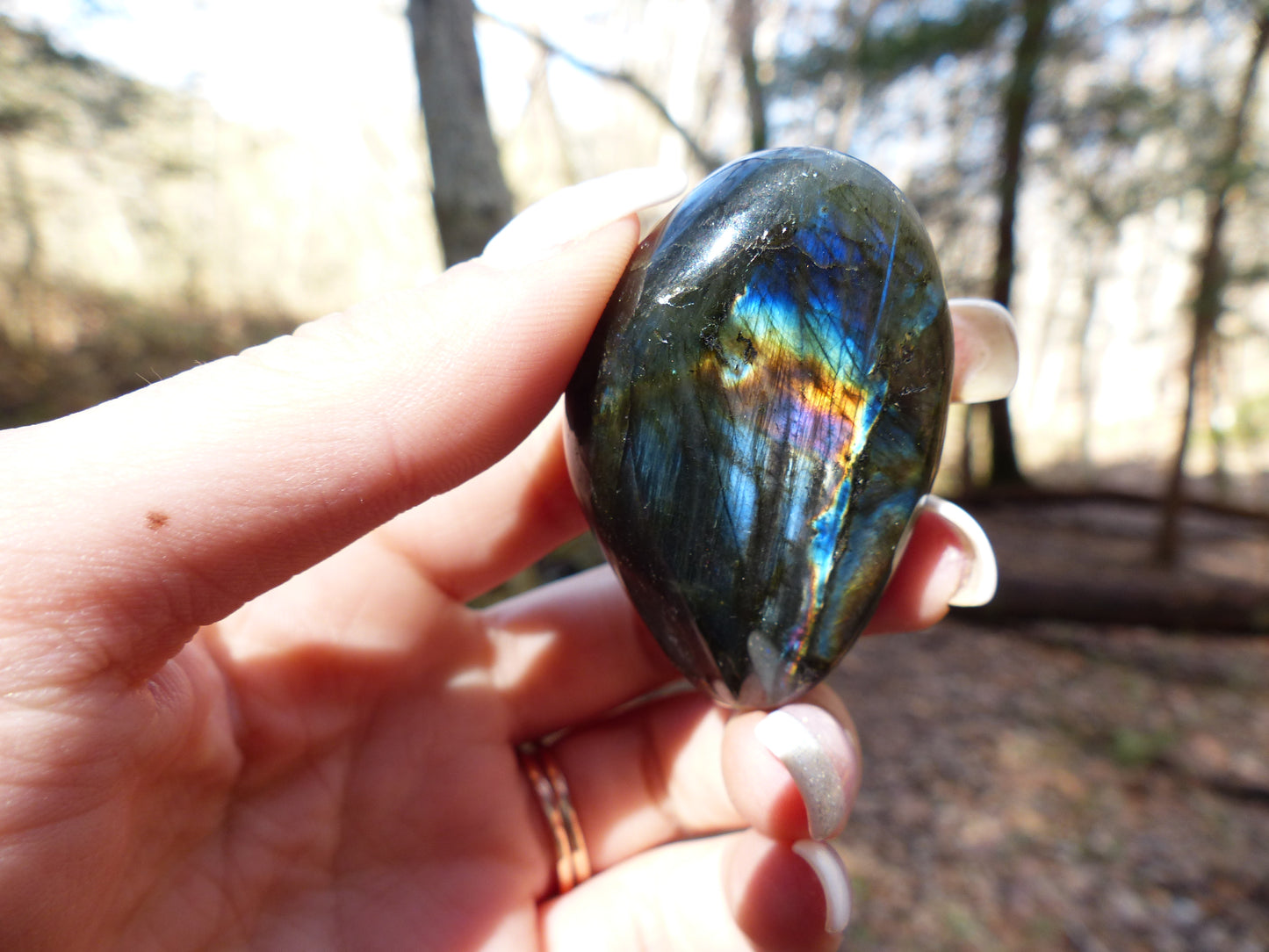 Labradorite Palm Stone (#72)