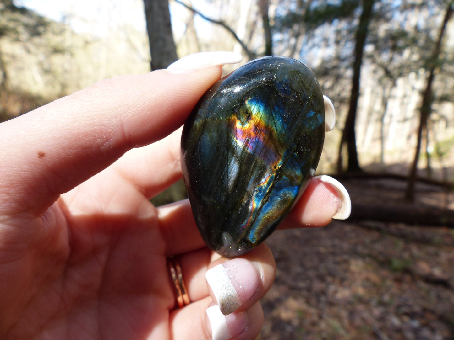 Labradorite Palm Stone (#72)