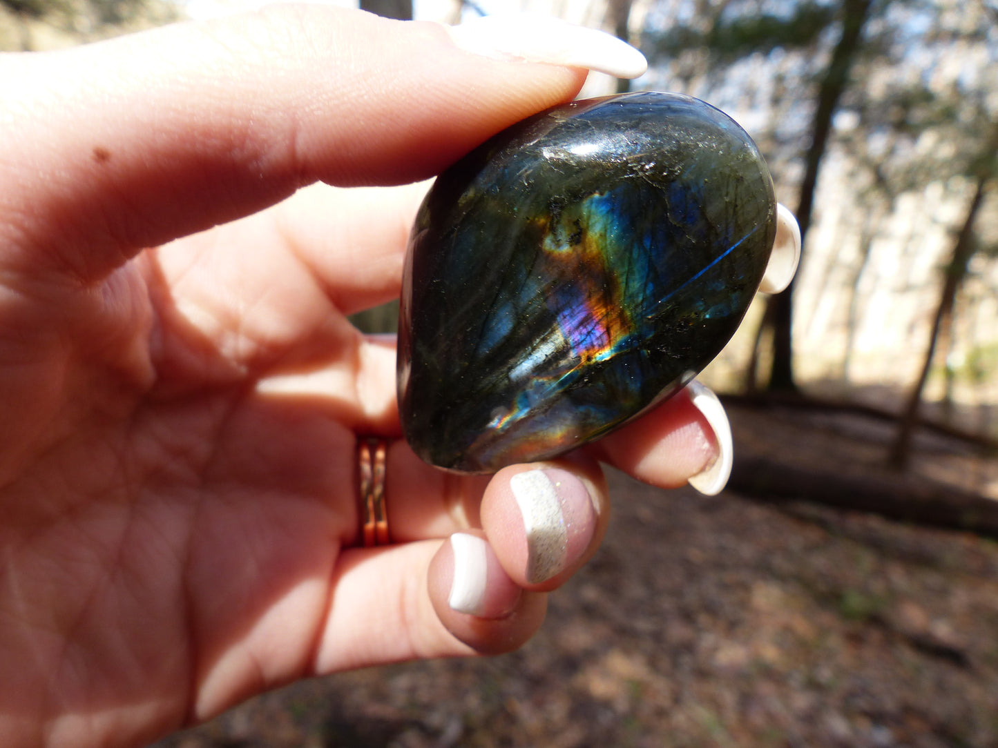 Labradorite Palm Stone (#72)
