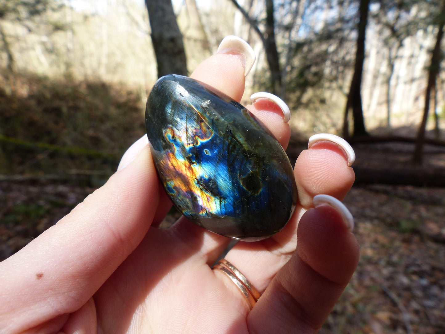 Labradorite Palm Stone (#72)