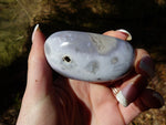 Violet Flame Agate Palm Stone (#4)