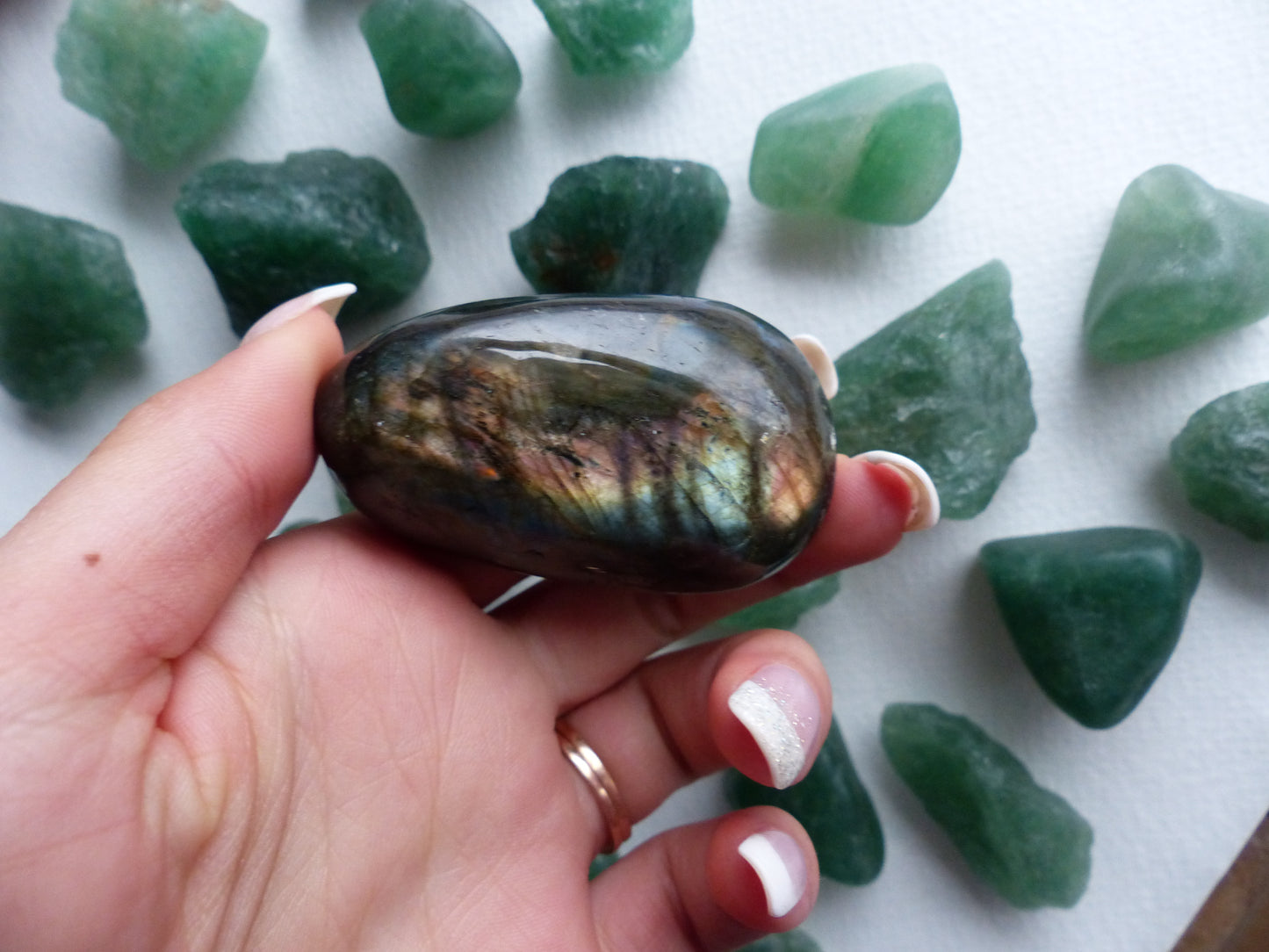 Labradorite Palm Stone (#82)
