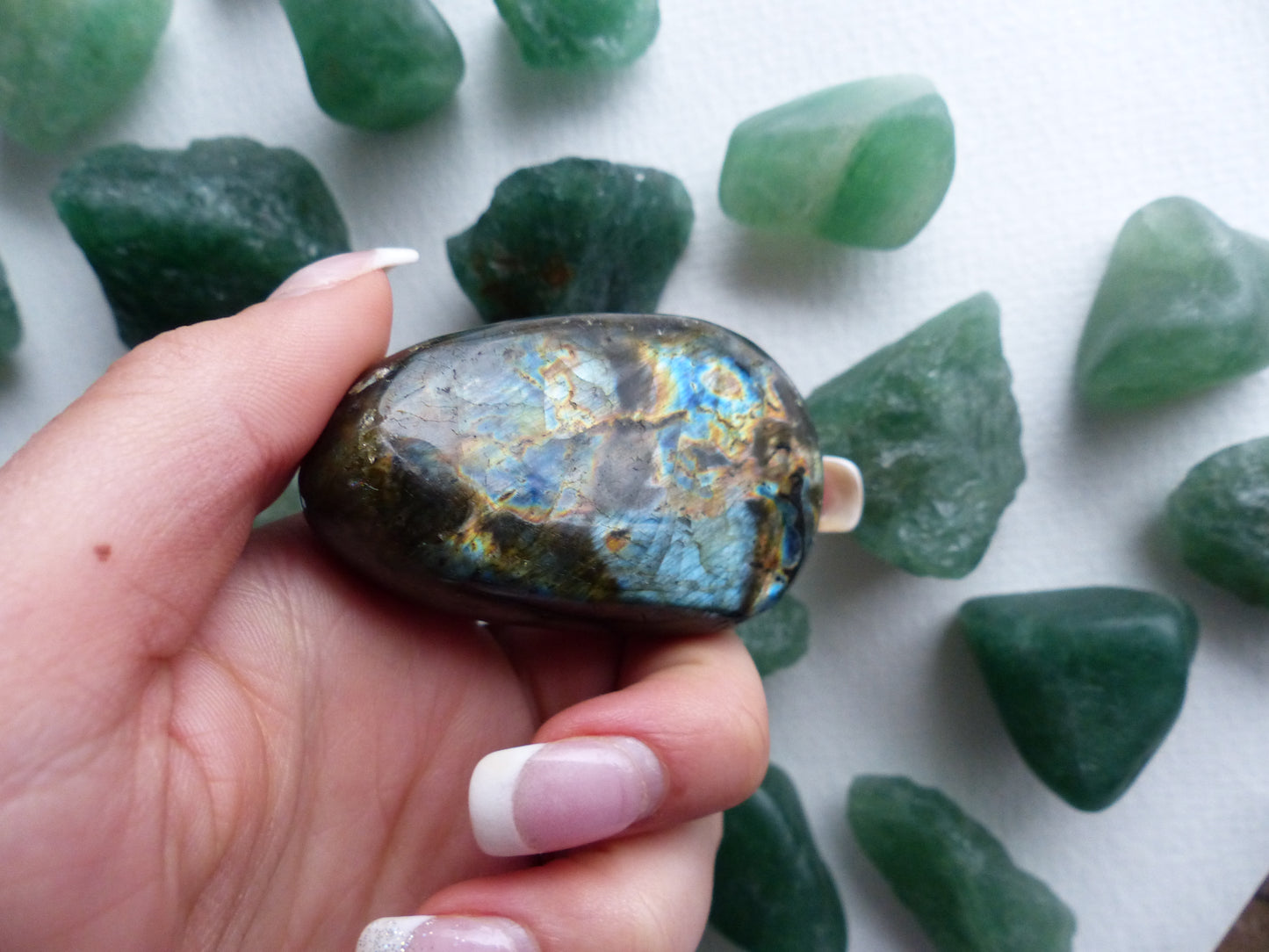 Labradorite Palm Stone (#82)