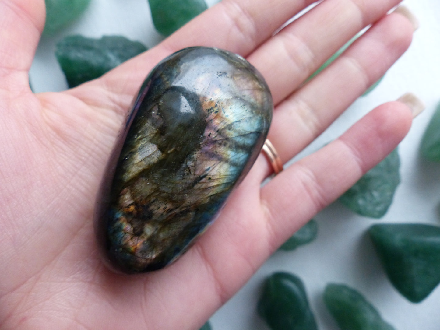 Labradorite Palm Stone (#82)