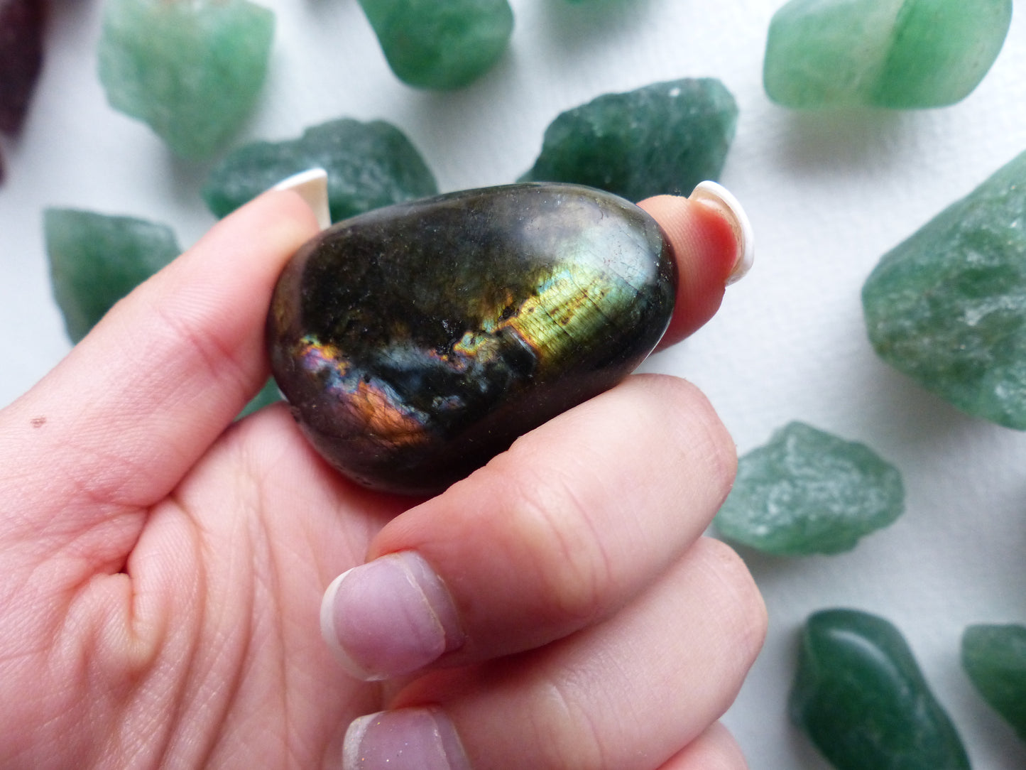 Labradorite Palm Stone (#85)