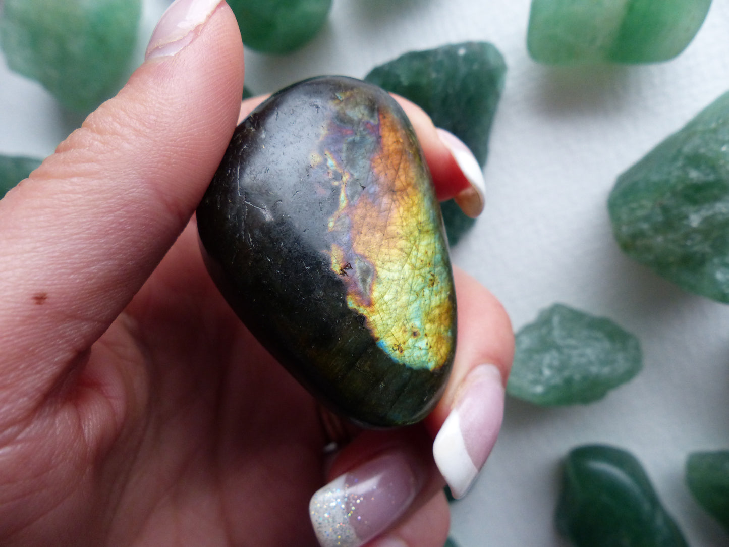 Labradorite Palm Stone (#85)