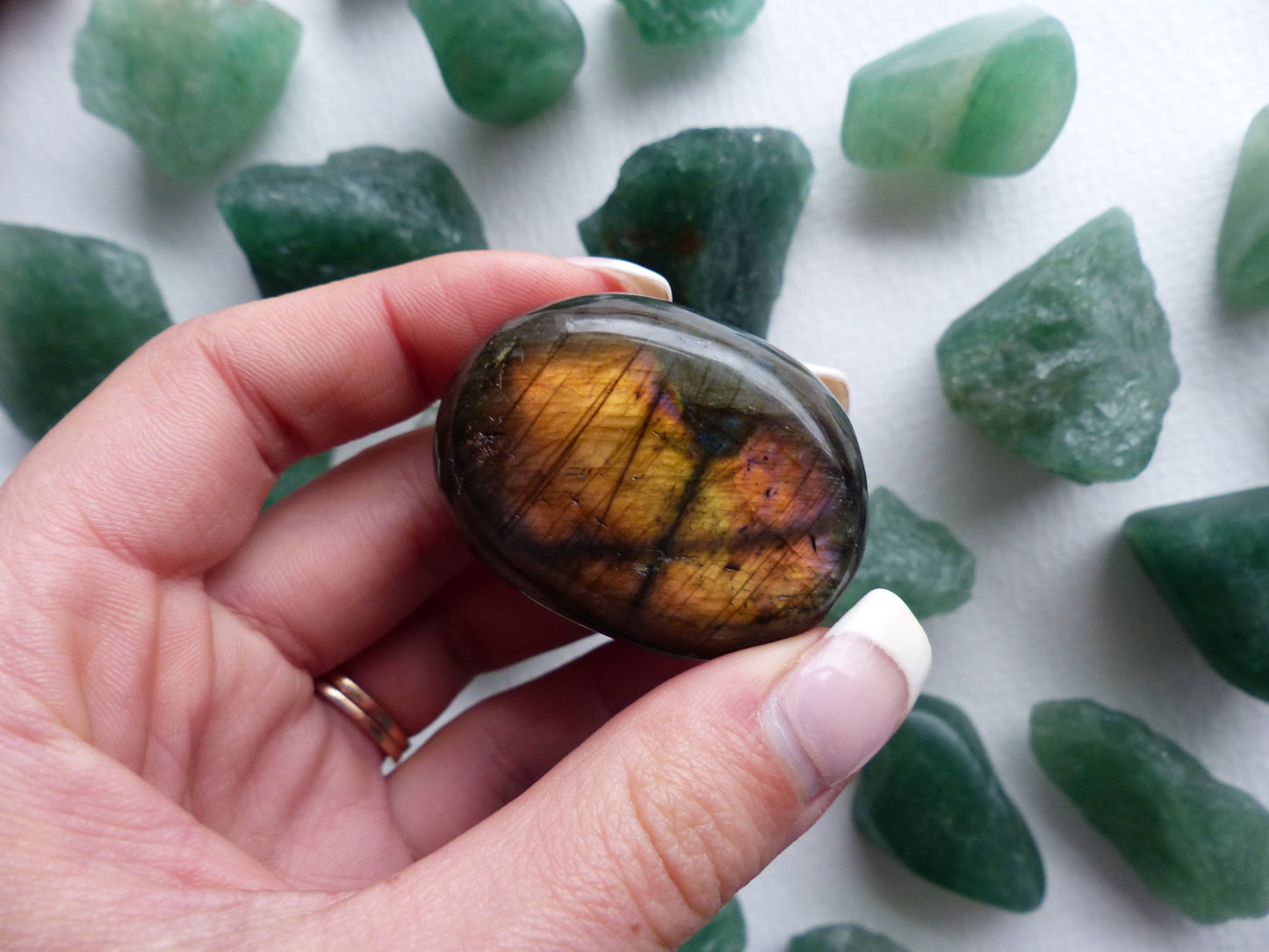 Labradorite Palm Stone (#81A)