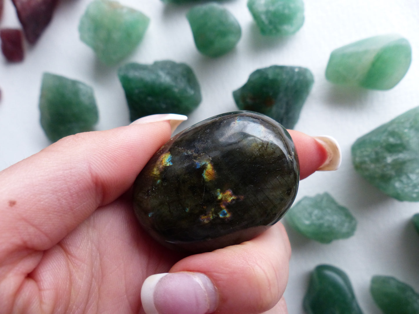 Labradorite Palm Stone (#81A)
