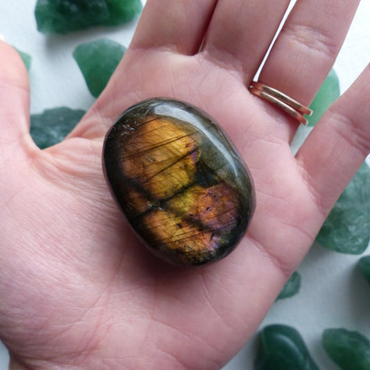 Labradorite Palm Stone (#81A)