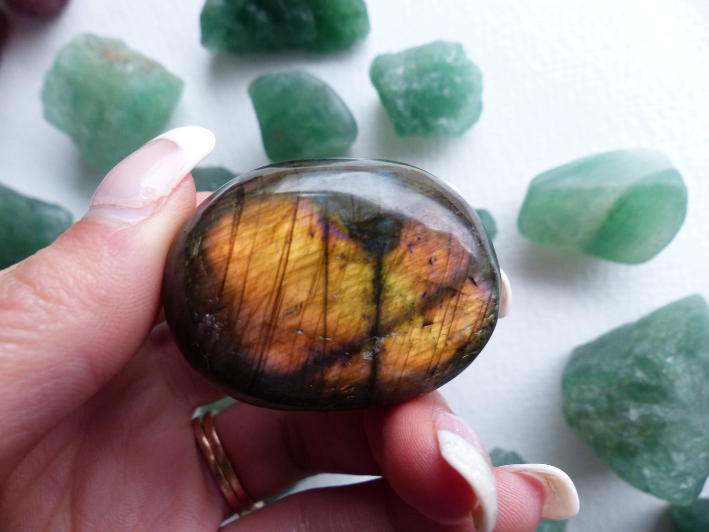 Labradorite Palm Stone (#81A)