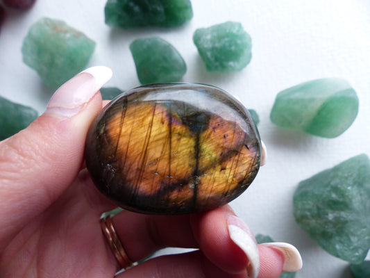 Labradorite Palm Stone (#81A)