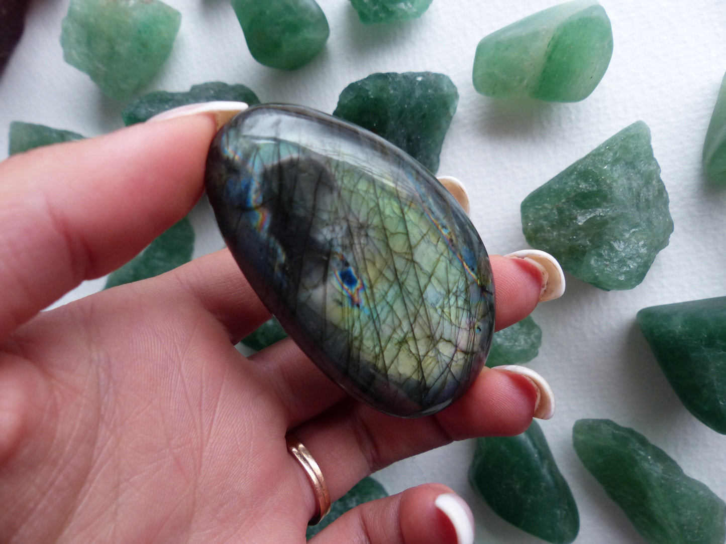 Labradorite Palm Stone (#84)