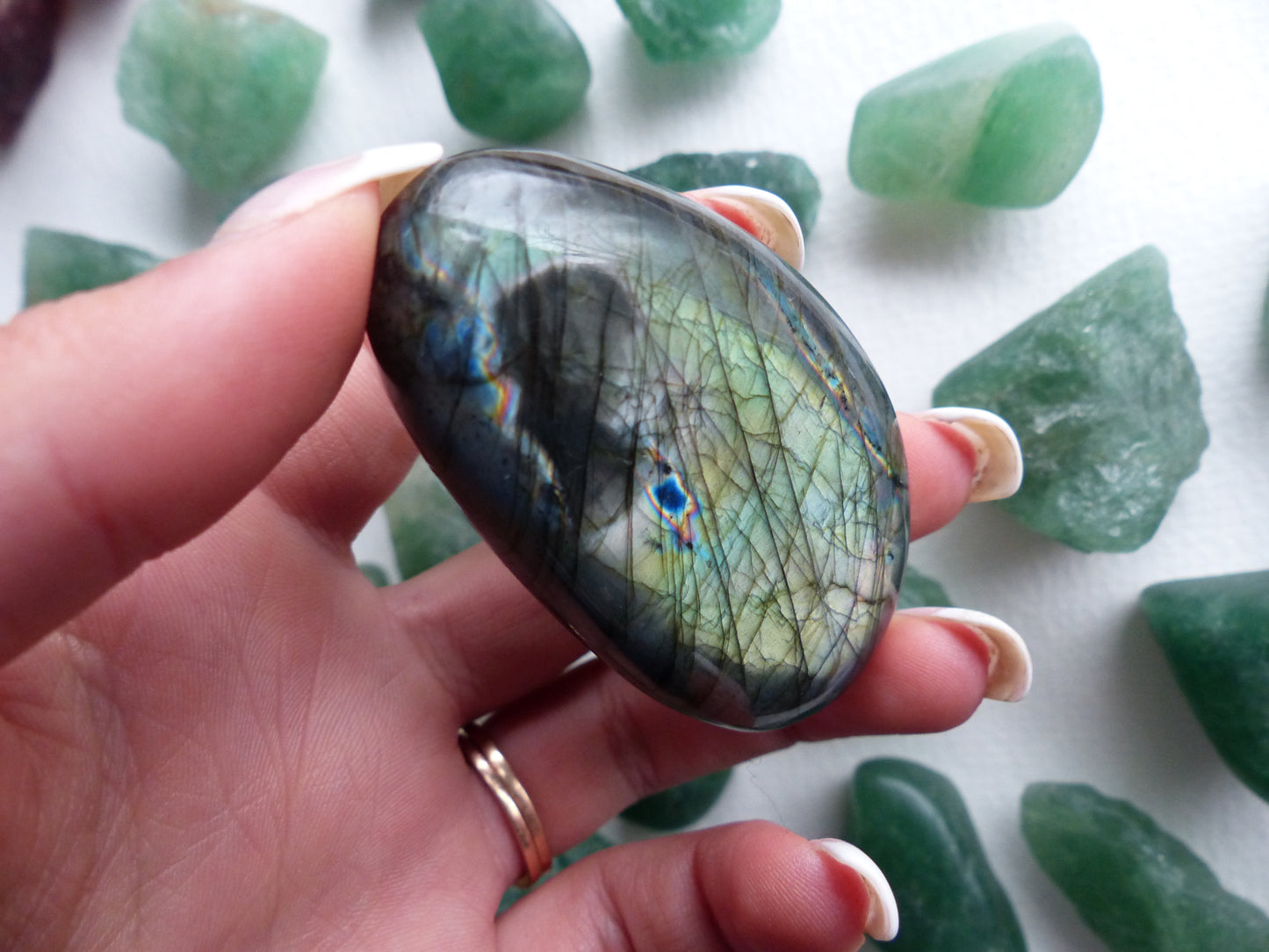 Labradorite Palm Stone (#84)