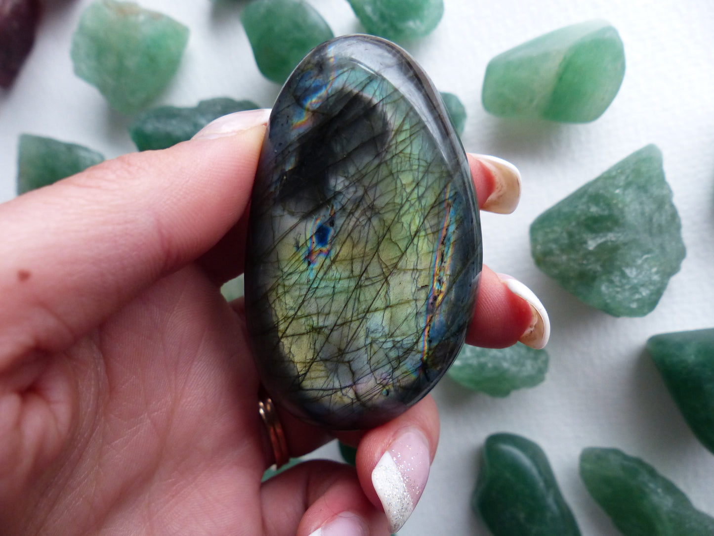 Labradorite Palm Stone (#84)