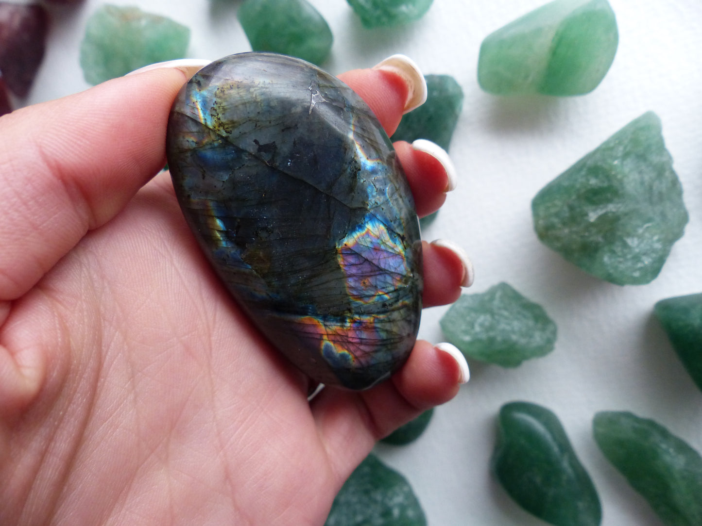 Labradorite Palm Stone (#84)