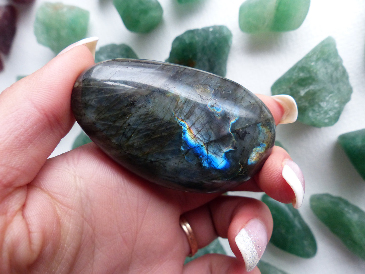 Labradorite Palm Stone (#84)