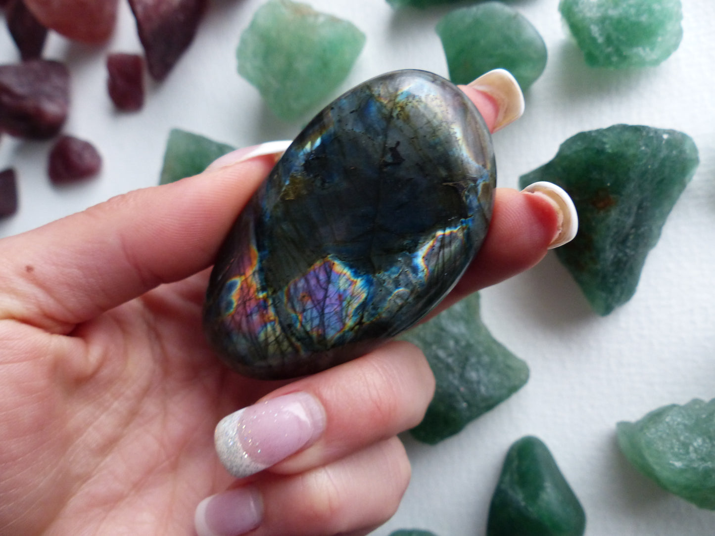 Labradorite Palm Stone (#84)
