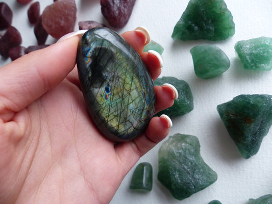 Labradorite Palm Stone (#84)
