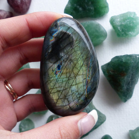 Labradorite Palm Stone (#84)